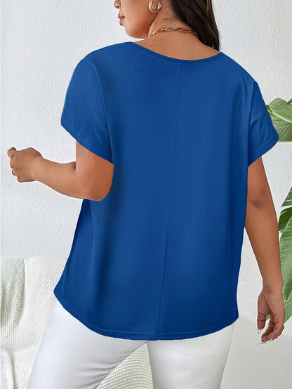 Women's Essential T-Shirt - V-Neck Short Sleeve – Black / Green detail view