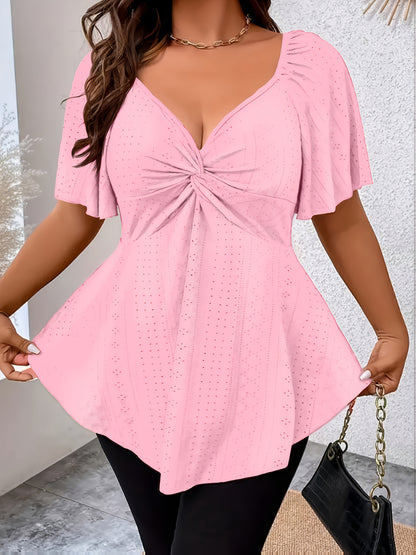 Women's Essential T-Shirt - V-Neck Short Sleeve – Sizes 1XL–5XL – main product image