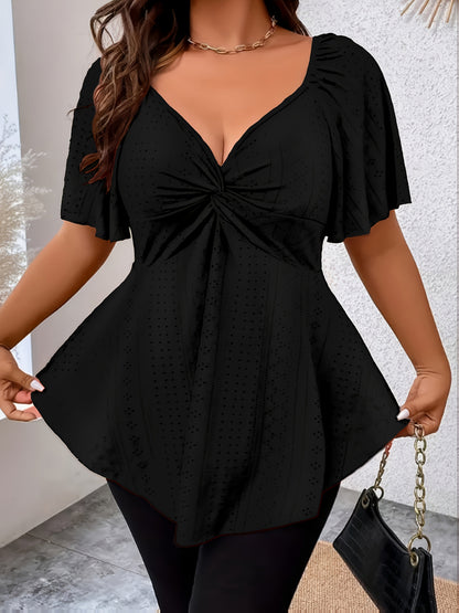 Women's Essential T-Shirt - V-Neck Short Sleeve – Sizes 1XL–5XL – view 3