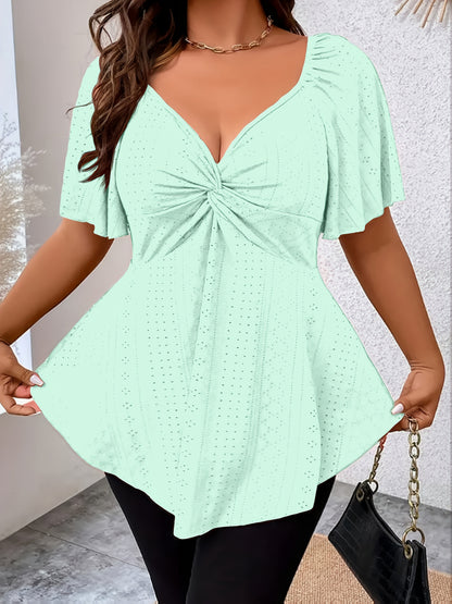 Women's Essential T-Shirt - V-Neck Short Sleeve – Sizes 1XL–5XL – view 7