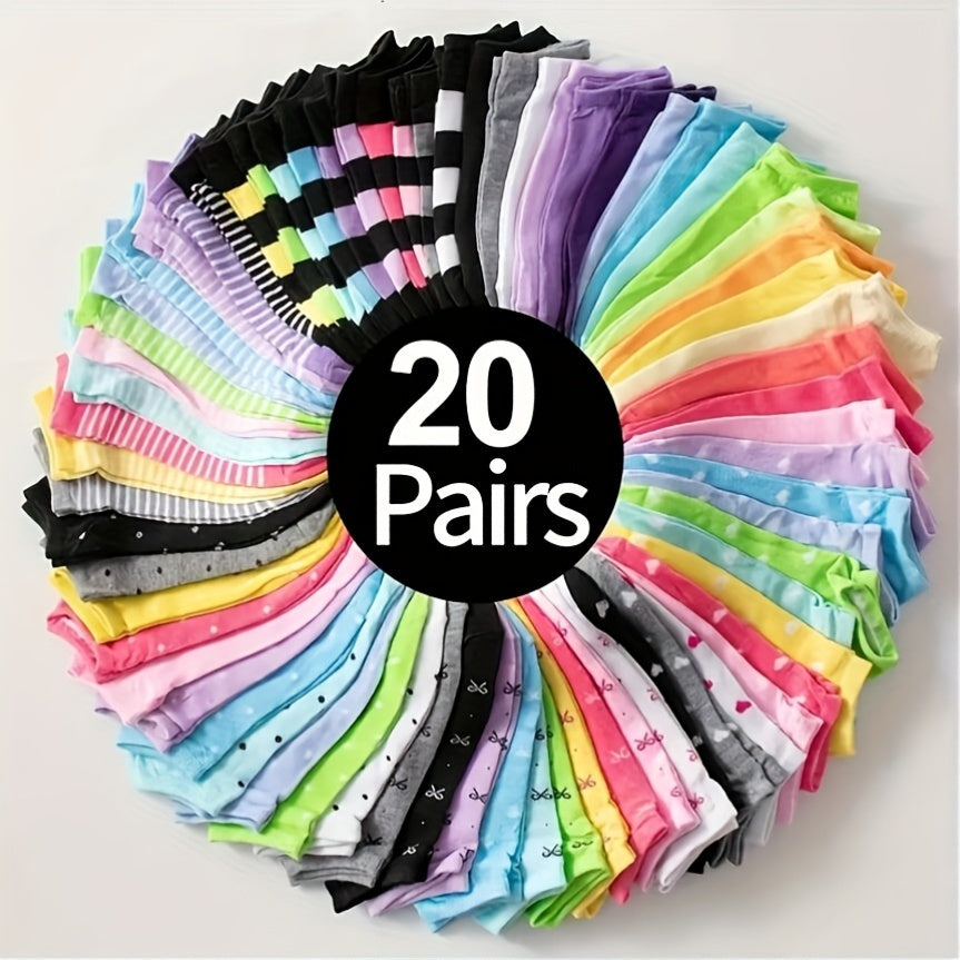 Women's Everyday Ankle Socks - 20-Pair Pack – Polyester blend – view 2
