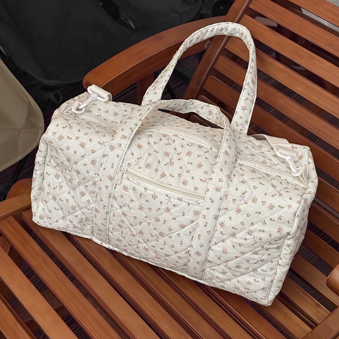 Women's Everyday Diaper Bag – Black / White – view 2