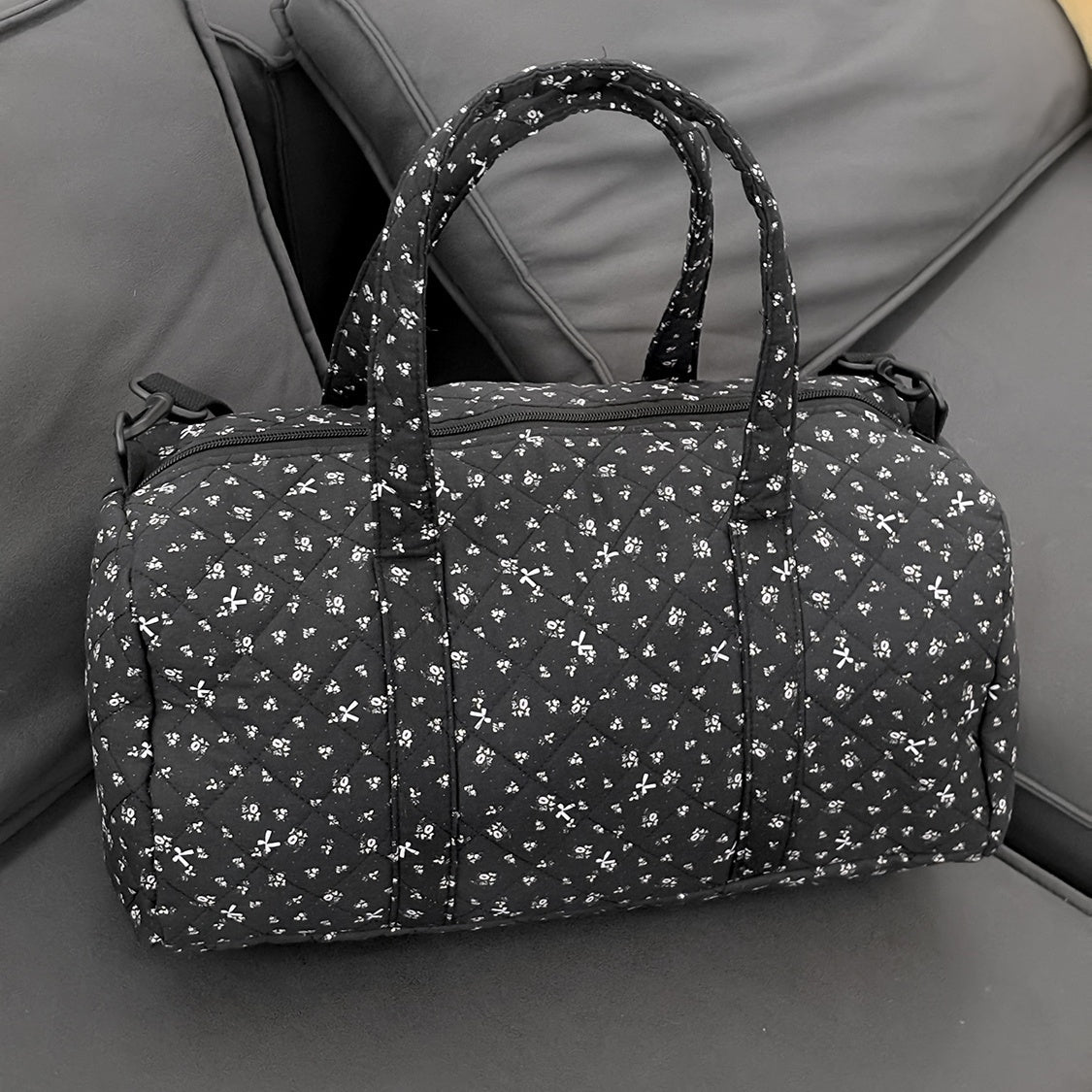 Women's Everyday Diaper Bag – Black / White – view 3