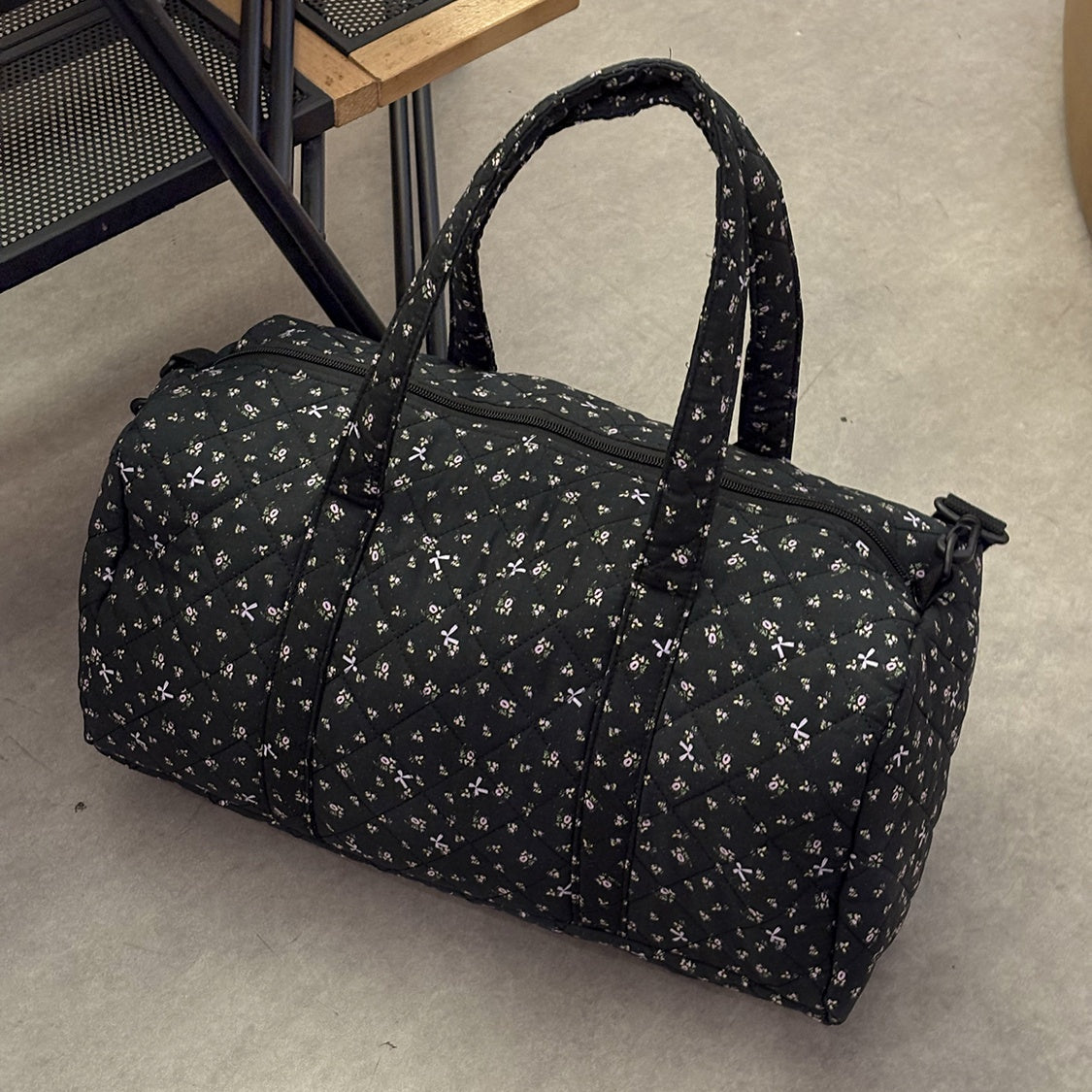 Women's Everyday Diaper Bag – Black / White – view 9