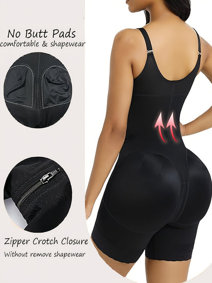 Women's Firm Control Shapewear Bodysuit - Zip Front Body Smoothing – view 4