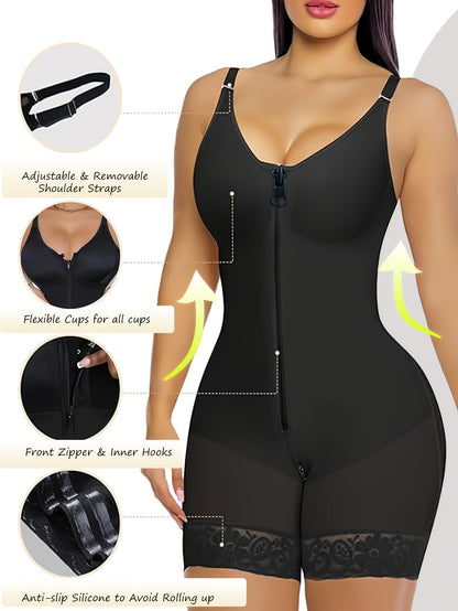 Women's Firm Control Shapewear Bodysuit - Zip Front Body Smoothing – view 5