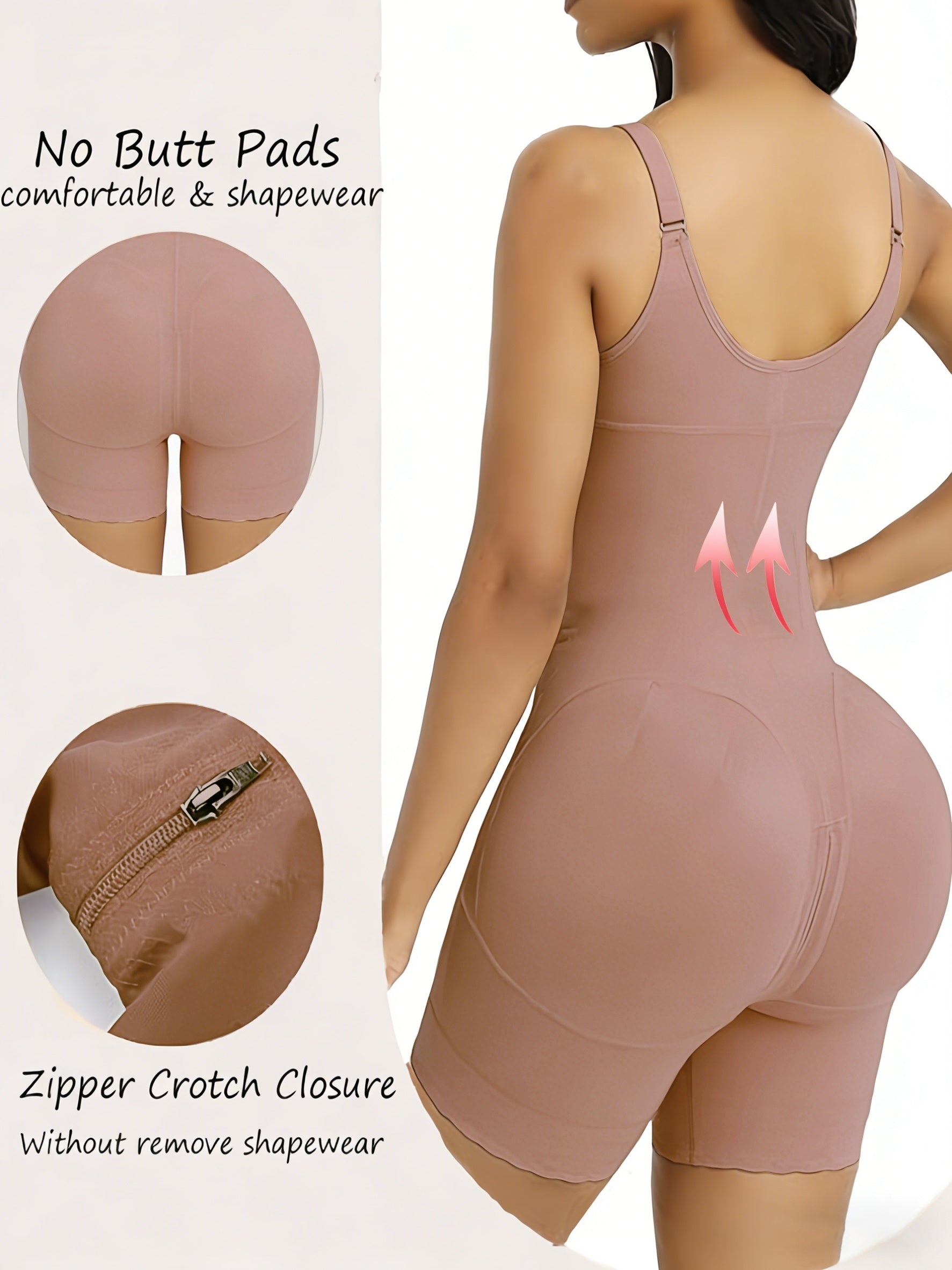 Women's Firm Control Shapewear Bodysuit - Zip Front Body Smoothing – view 11