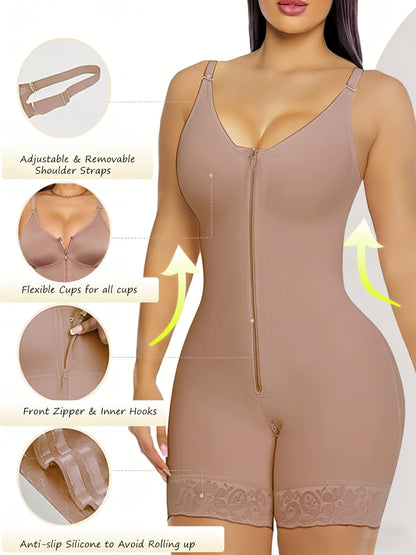 Women's Firm Control Shapewear Bodysuit - Zip Front Body Smoothing – view 12