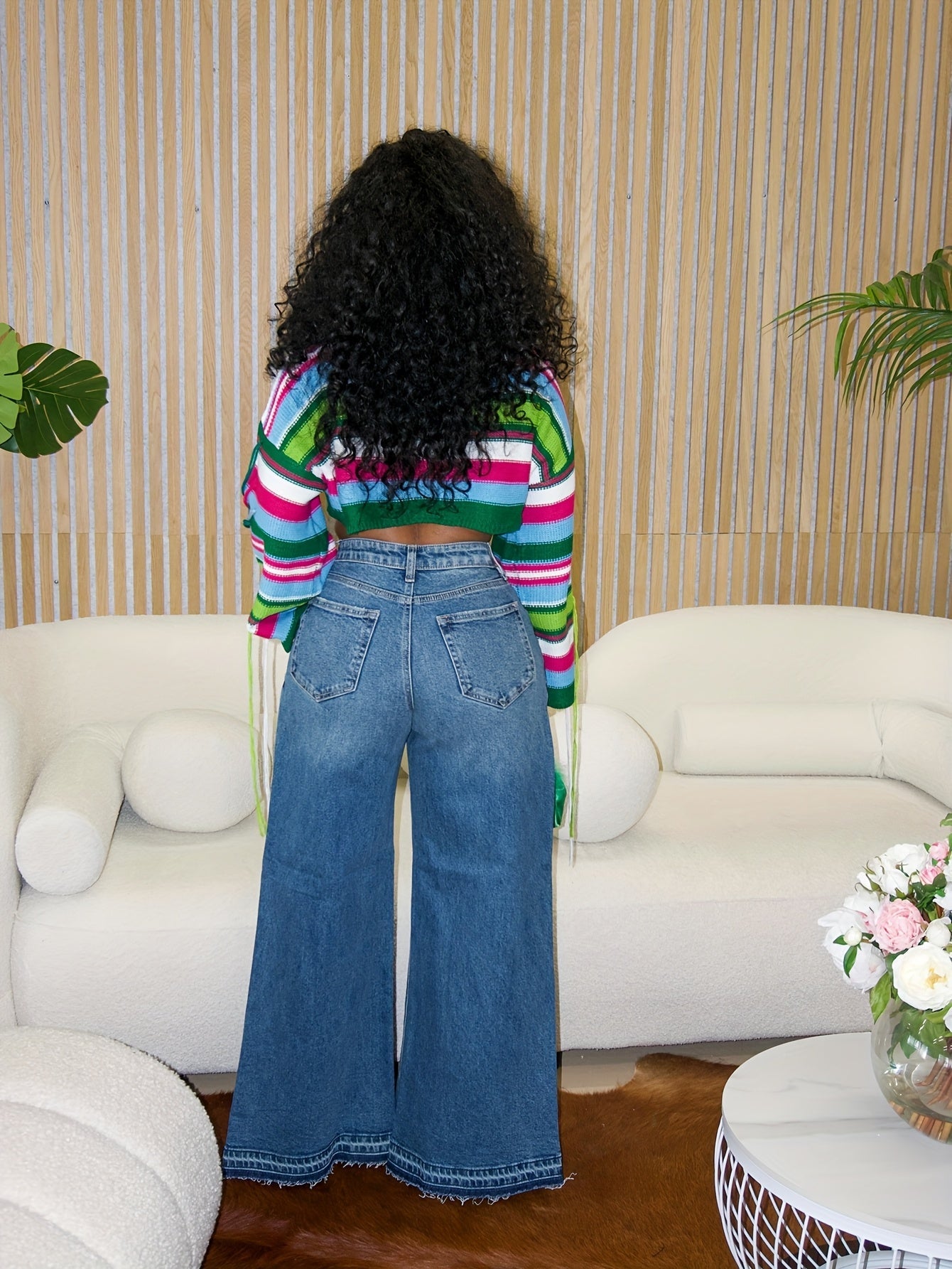 Women's Flare Jeans - Blue detail view