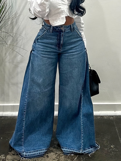 Women's Flare Jeans - Blue detail view