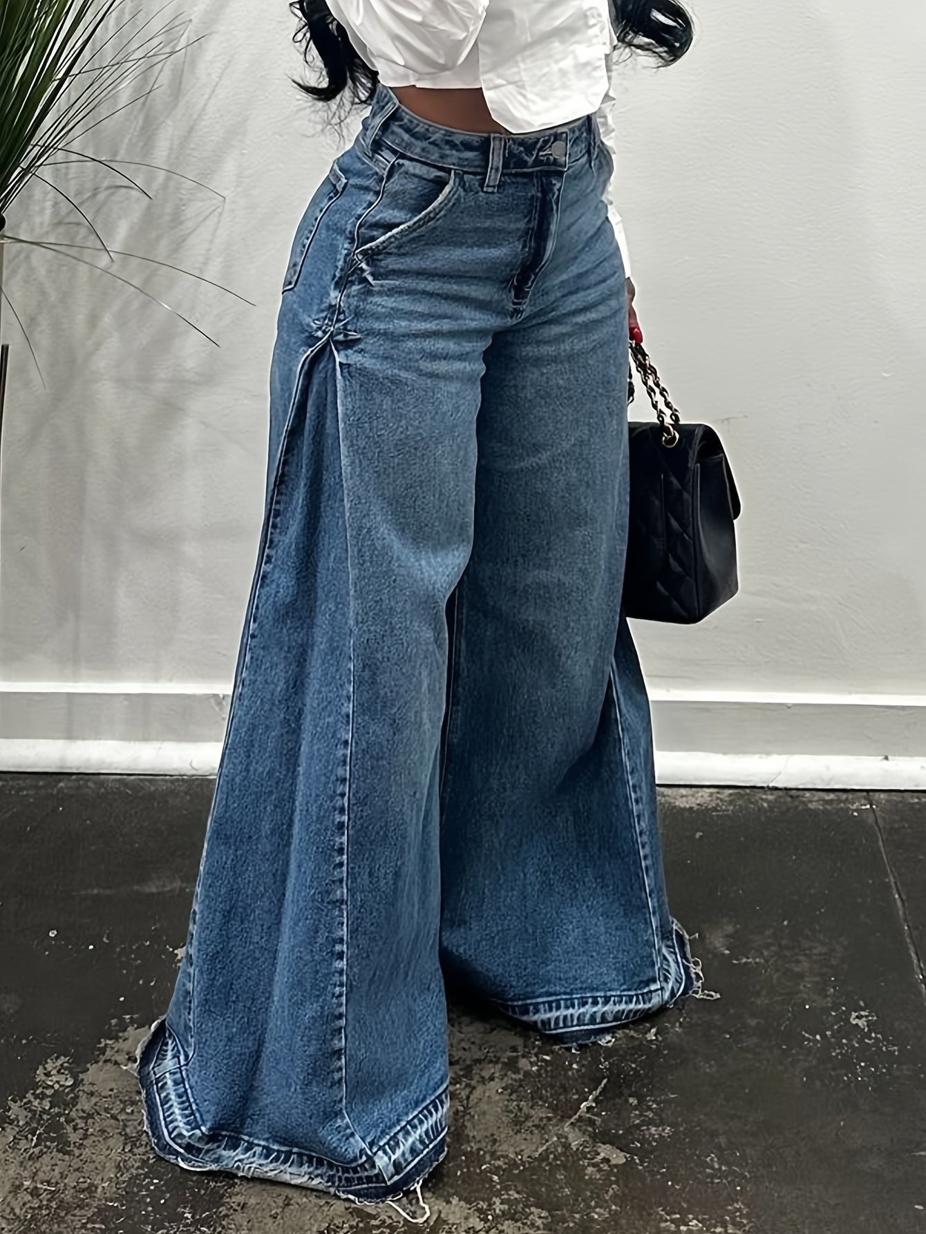 Women's Flare Jeans - Blue detail view