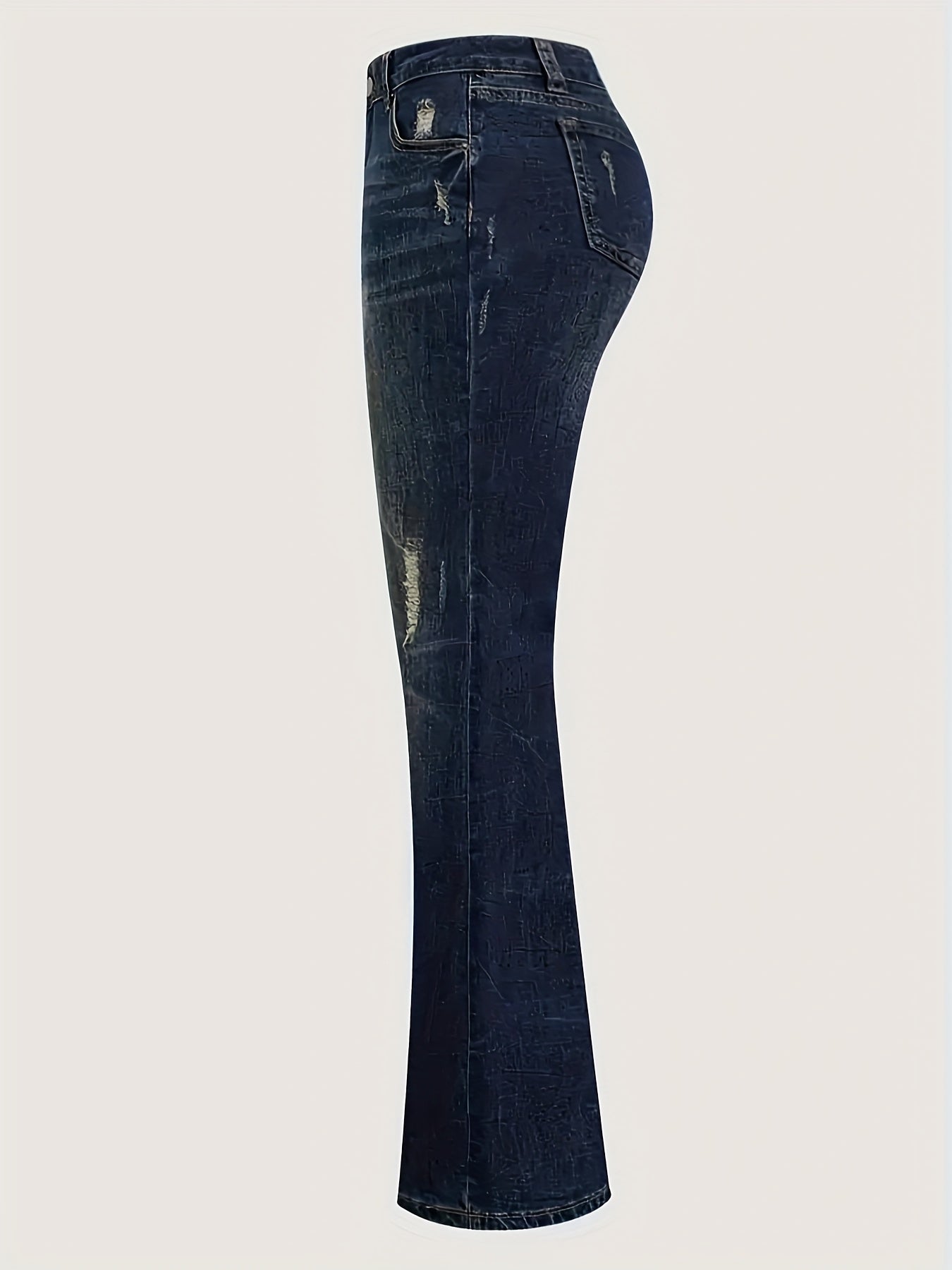 Women's Flare Jeans - Dark Blue detail view