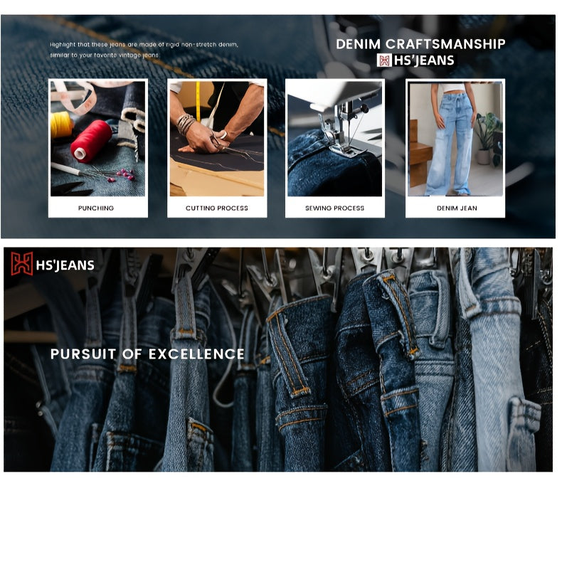 Women's Flare Jeans - Dark Blue Vintage Wash Stretch detail view