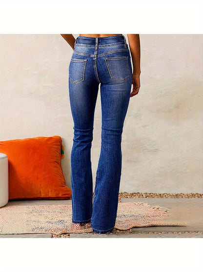 Women's Flare Jeans - Light Blue detail view