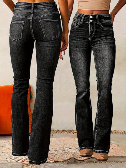 Women's Flare Jeans - Light Blue detail view