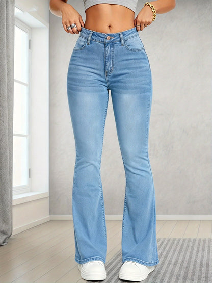 Women's Flare Jeans - Light Blue All-Season – Blue option – main product image