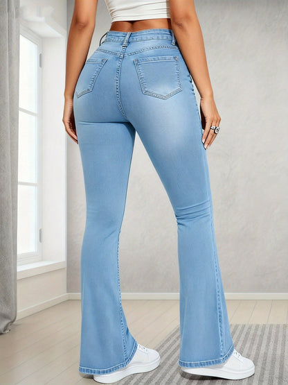 Women's Flare Jeans - Light Blue All-Season detail view
