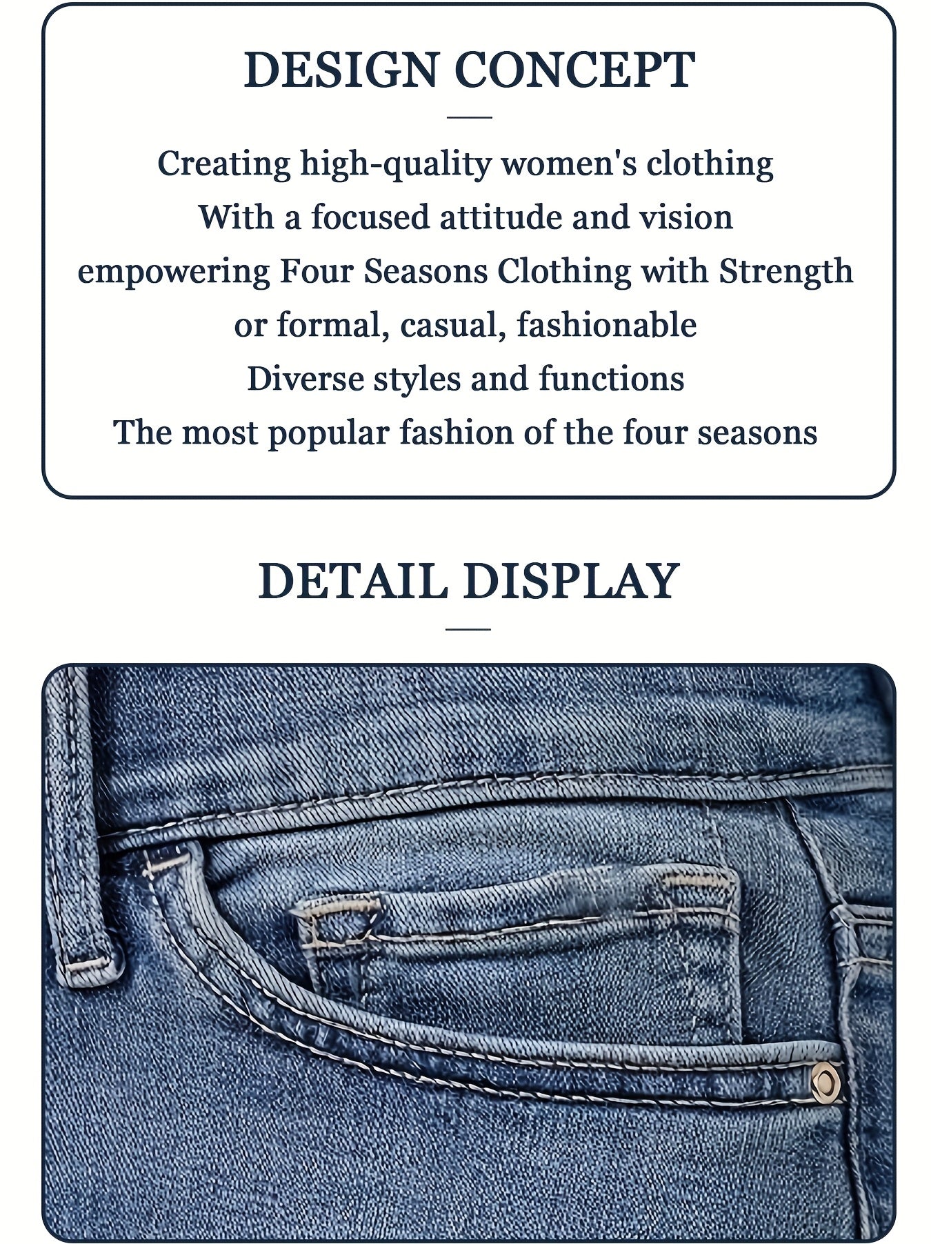 Women's Flare Jeans - Peacock Blue Pocket Detail Stretch detail view