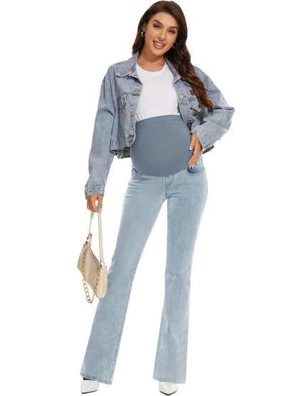 Women's Flare Jeans - Washed Black Pocket Detail detail view