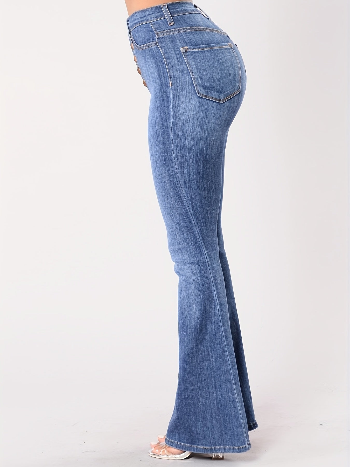 Women's Flare Pants - High Waist Flared Fit detail view