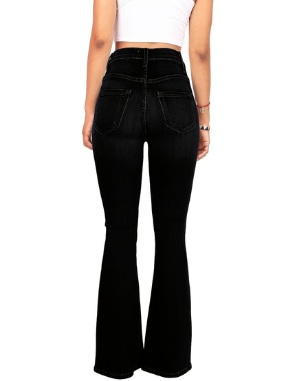Women's Flare Pants - High Waist Flared Fit detail view