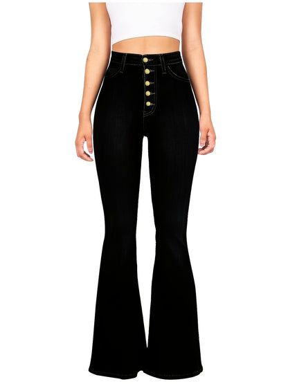 Women's Flare Pants - High Waist Flared Fit – Blue option – main product image