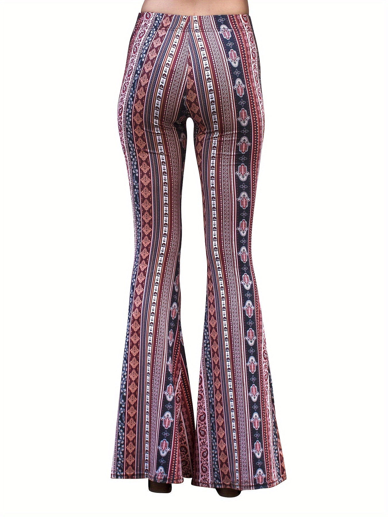 Women's Flare Pants - High Waist Wide leg detail view