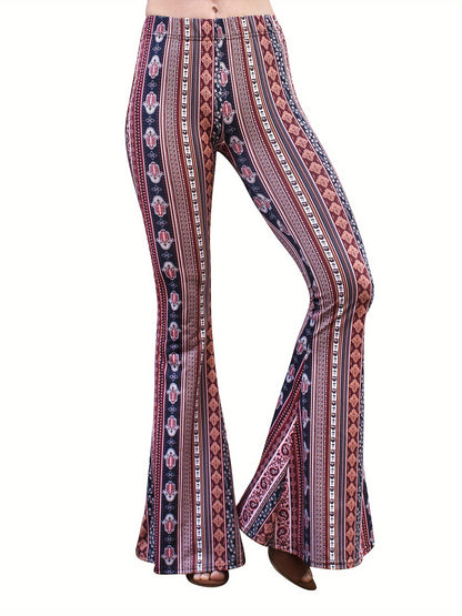 Women's Flare Pants - High Waist Wide leg detail view