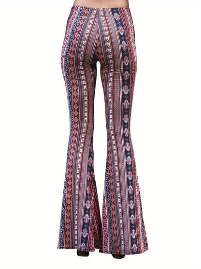 Women's Flare Pants - High Waist Wide leg detail view