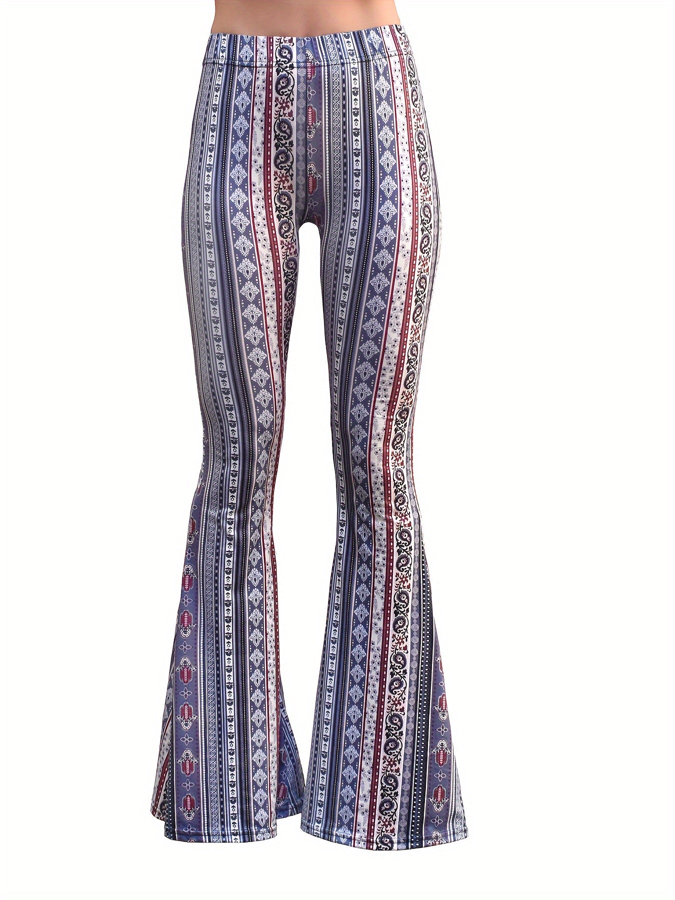 Women's Flare Pants - High Waist Wide leg detail view