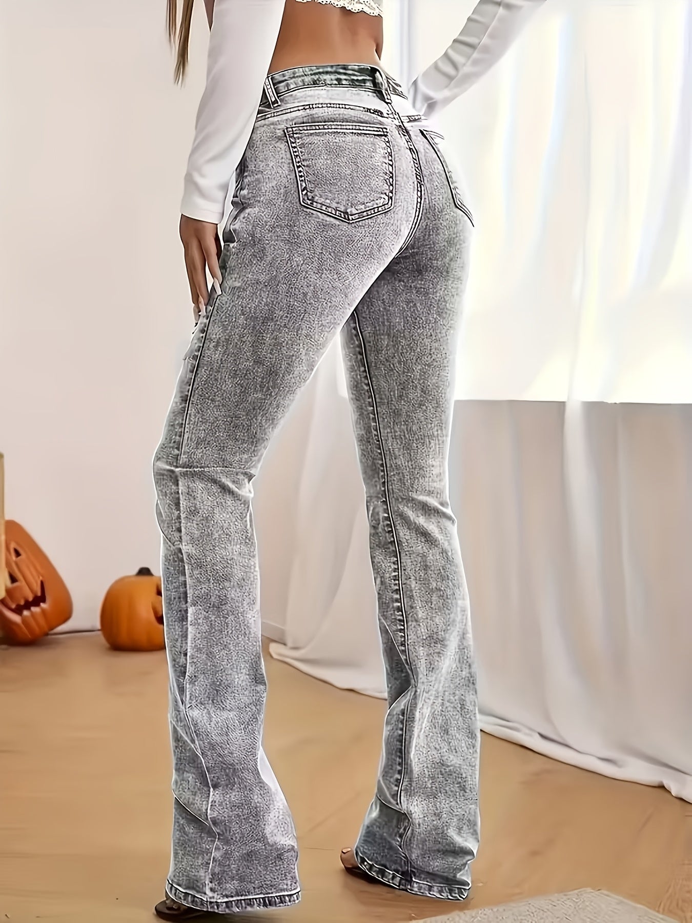 Women's Flare Pants - Stretch Flared leg 84 detail view
