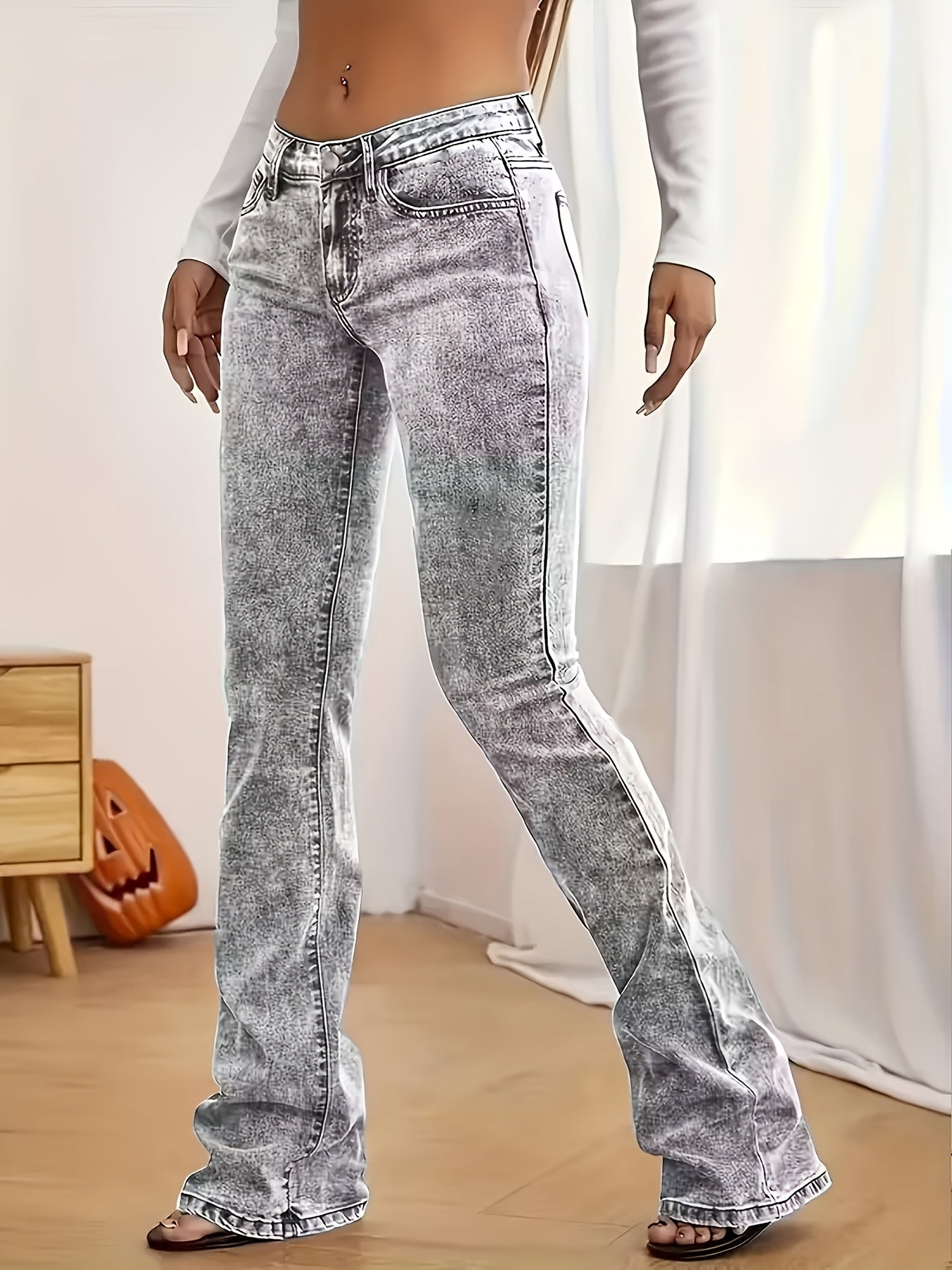 Women's Flare Pants - Stretch Flared leg 84 detail view
