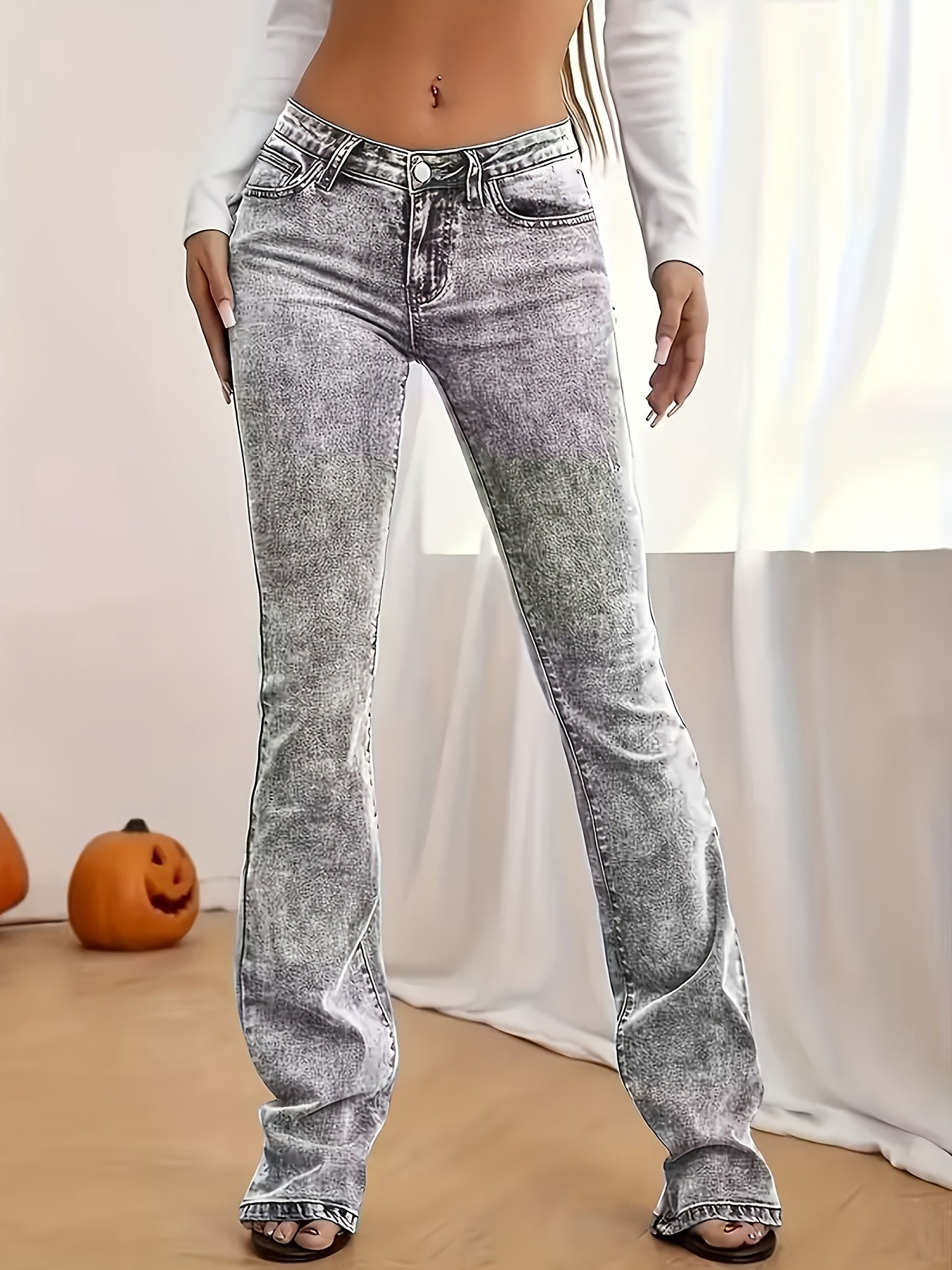Women's Flare Pants - Stretch Flared leg 84 detail view