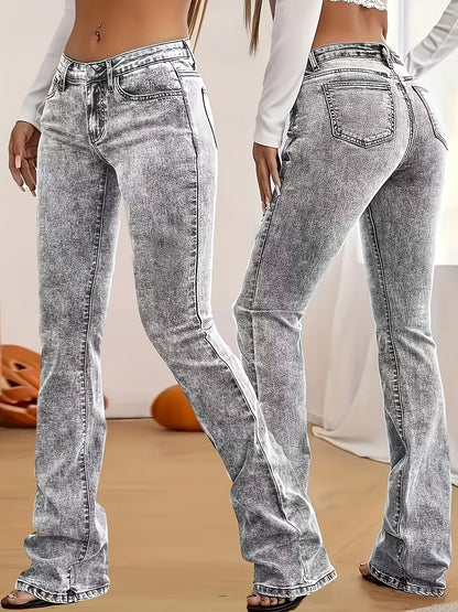 Women's Flare Pants - Stretch Flared leg 84 – Grey option – main product image