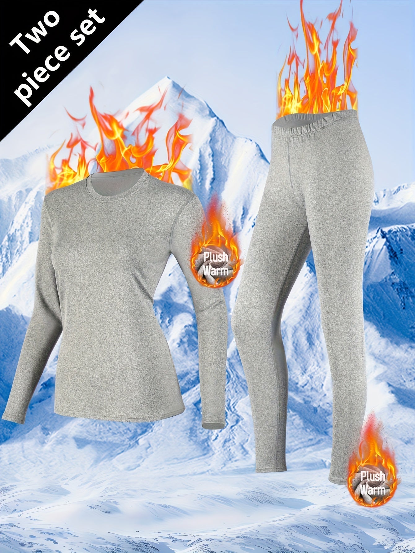Women's Fleece-Lined Leggings - Stretch Comfort – Black detail view