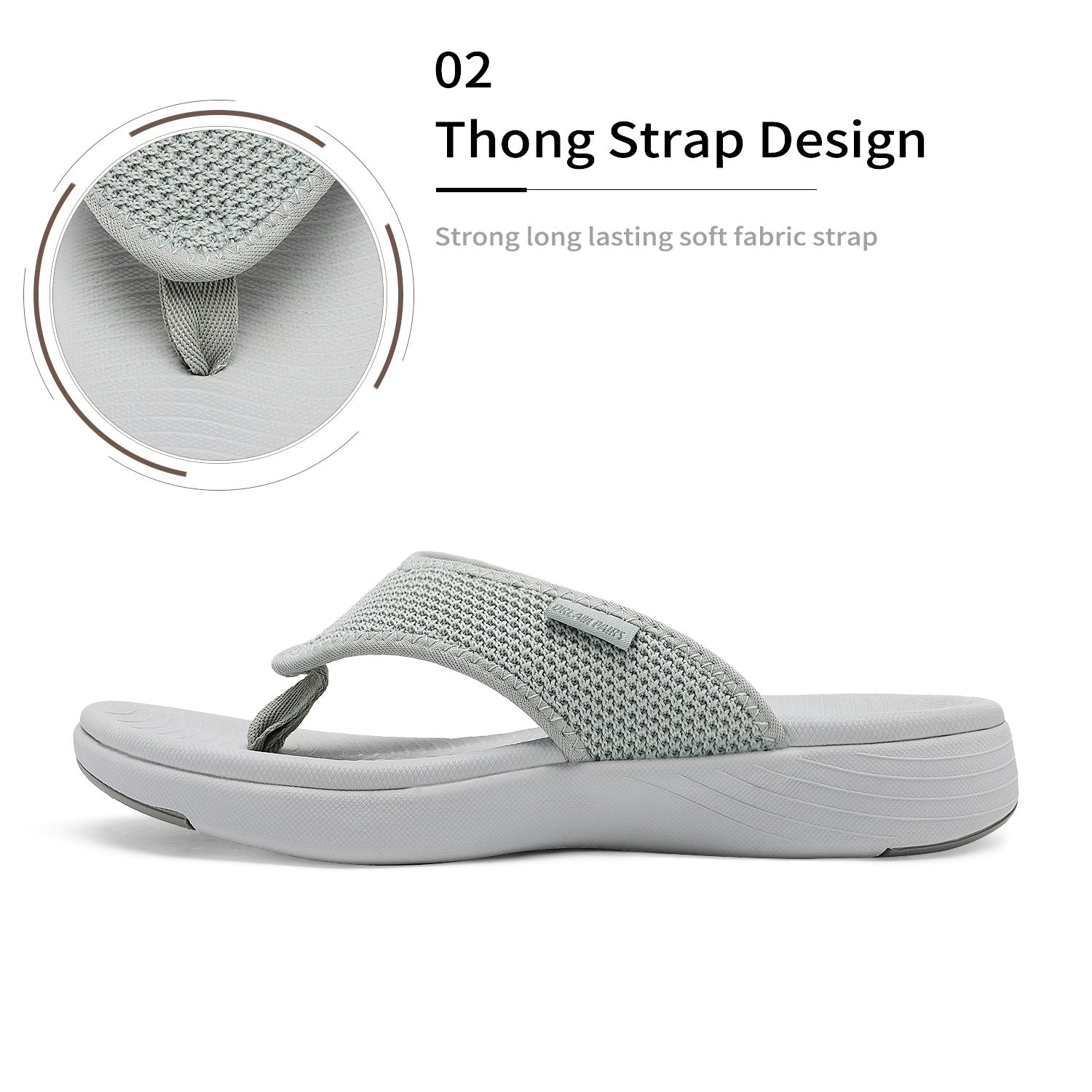 Women's Flip Flops – Breathable Cushioned for Summer & Beach – view 3