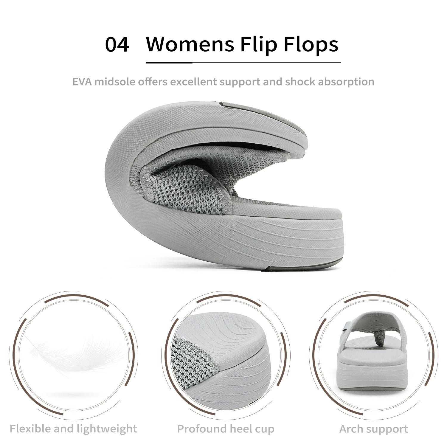 Women's Flip Flops – Breathable Cushioned for Summer & Beach – view 5
