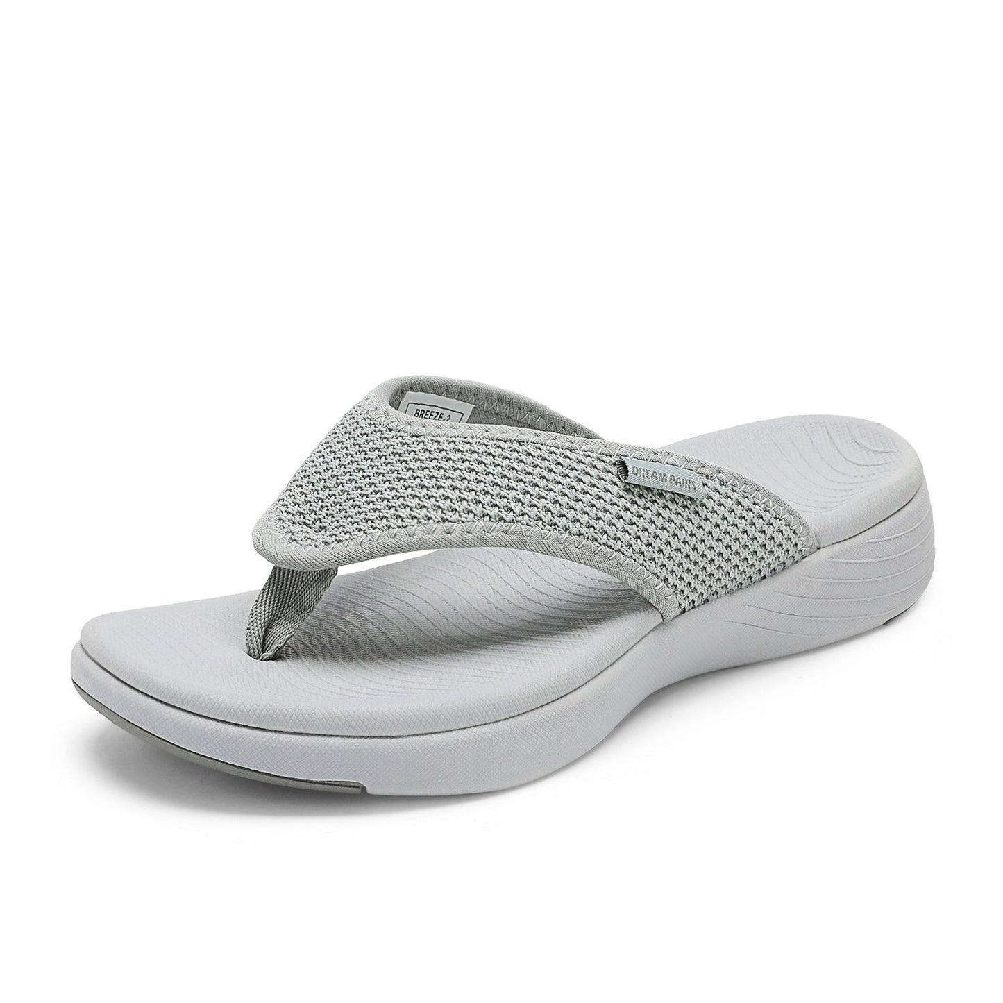 Women's Flip Flops – Breathable Cushioned for Summer & Beach – GREY option – main product image