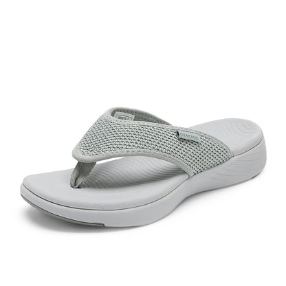 Women's Flip Flops – Breathable Cushioned for Summer & Beach – GREY option – main product image