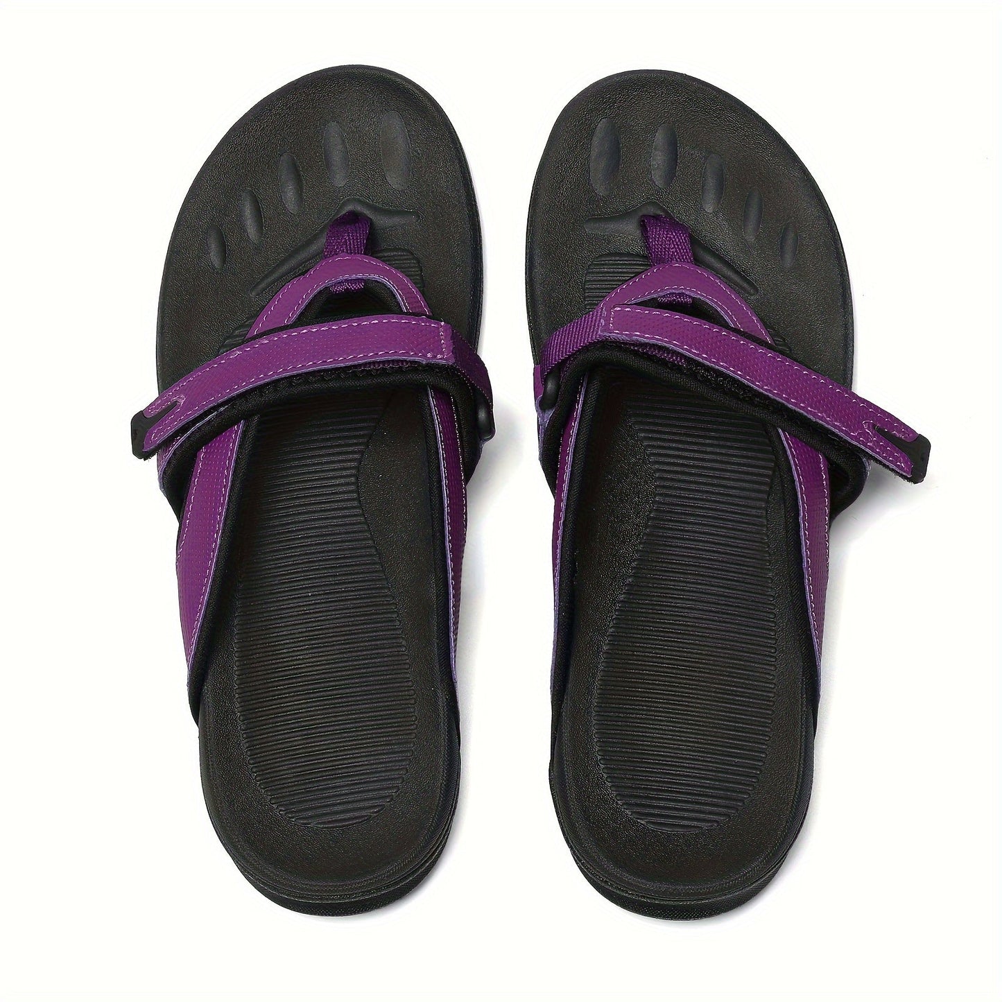 Women's Flip Flops – Comfort Fit for Everyday Wear – Black / Grey – view 4