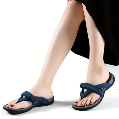 Women's Flip Flops – Comfort Fit for Everyday Wear – Black / Grey – view 7