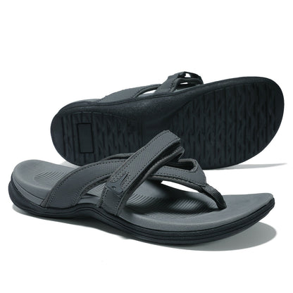 Women's Flip Flops – Comfort Fit for Everyday Wear – Black / Grey – Black option – view 5