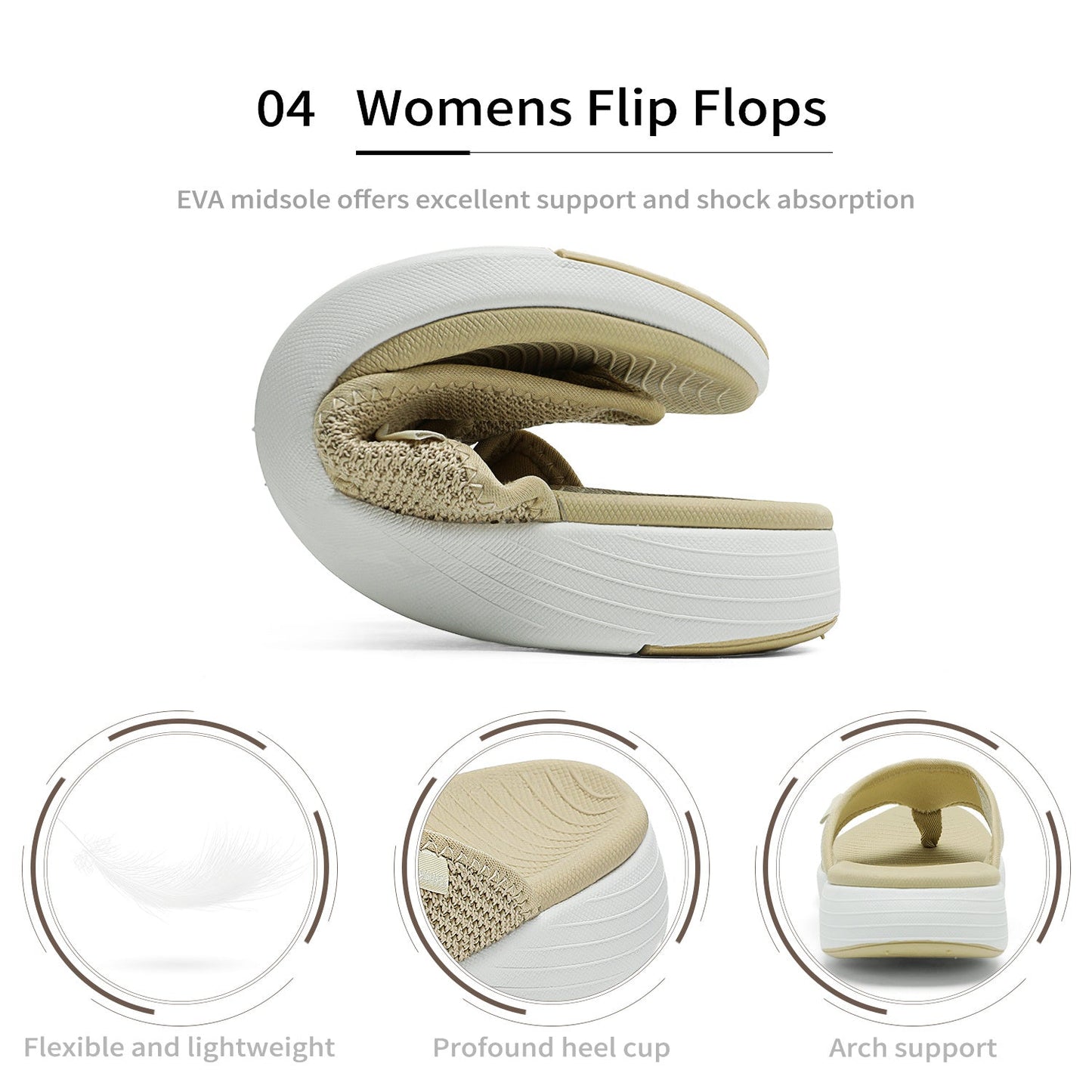 Women's Flip Flops – Cushioned Comfort Everyday Wear 99 – view 5