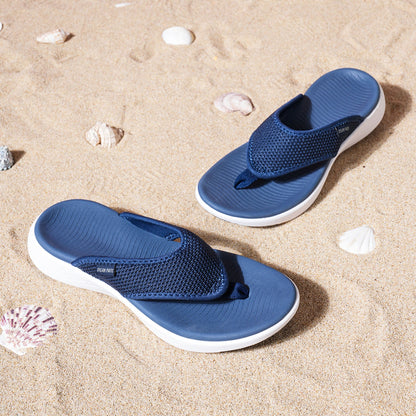 Women's Flip Flops – Cushioned Comfort Lightweight for Everyday Wear – Beige – view 16