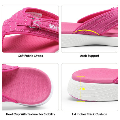 Women's Flip Flops – Cushioned Lightweight for Summer & Beach – view 3