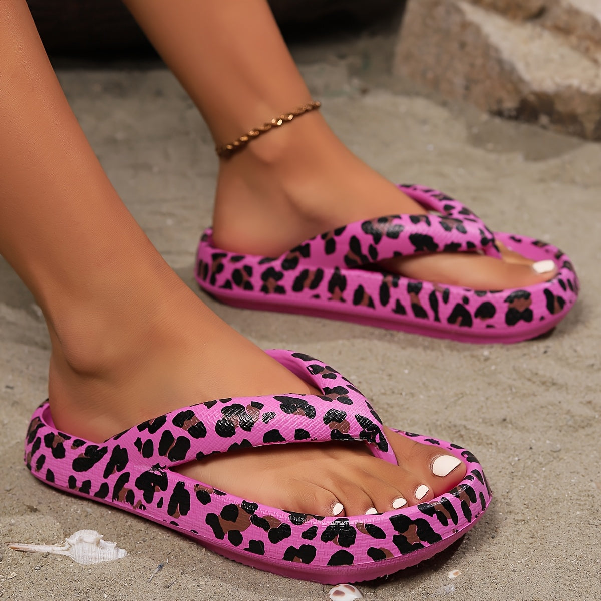 Women's Flip Flops - Non-Slip Sole Slip-On for Beach & Water - Signature Style – view 5