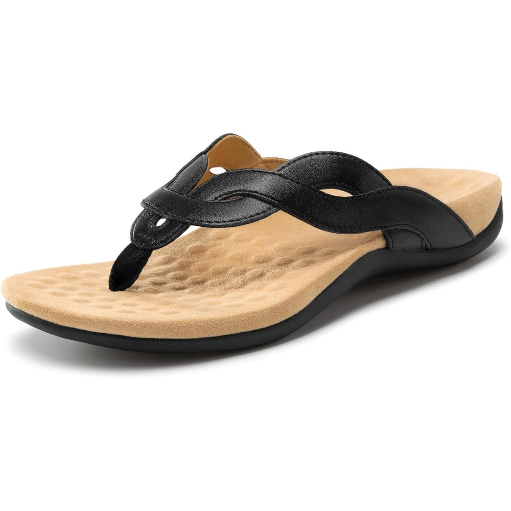 Women's Flip Flops – Slip-On for Everyday Wear – Black option – view 3