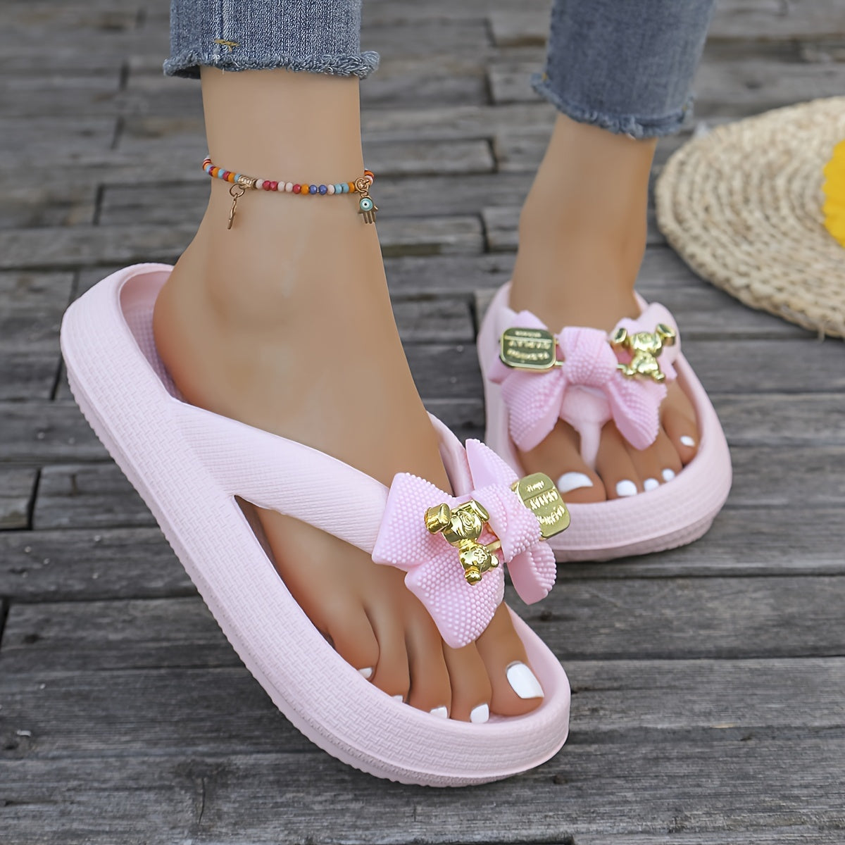 Women's Flip Flops – Slip-On Platform for Everyday Wear – view 5