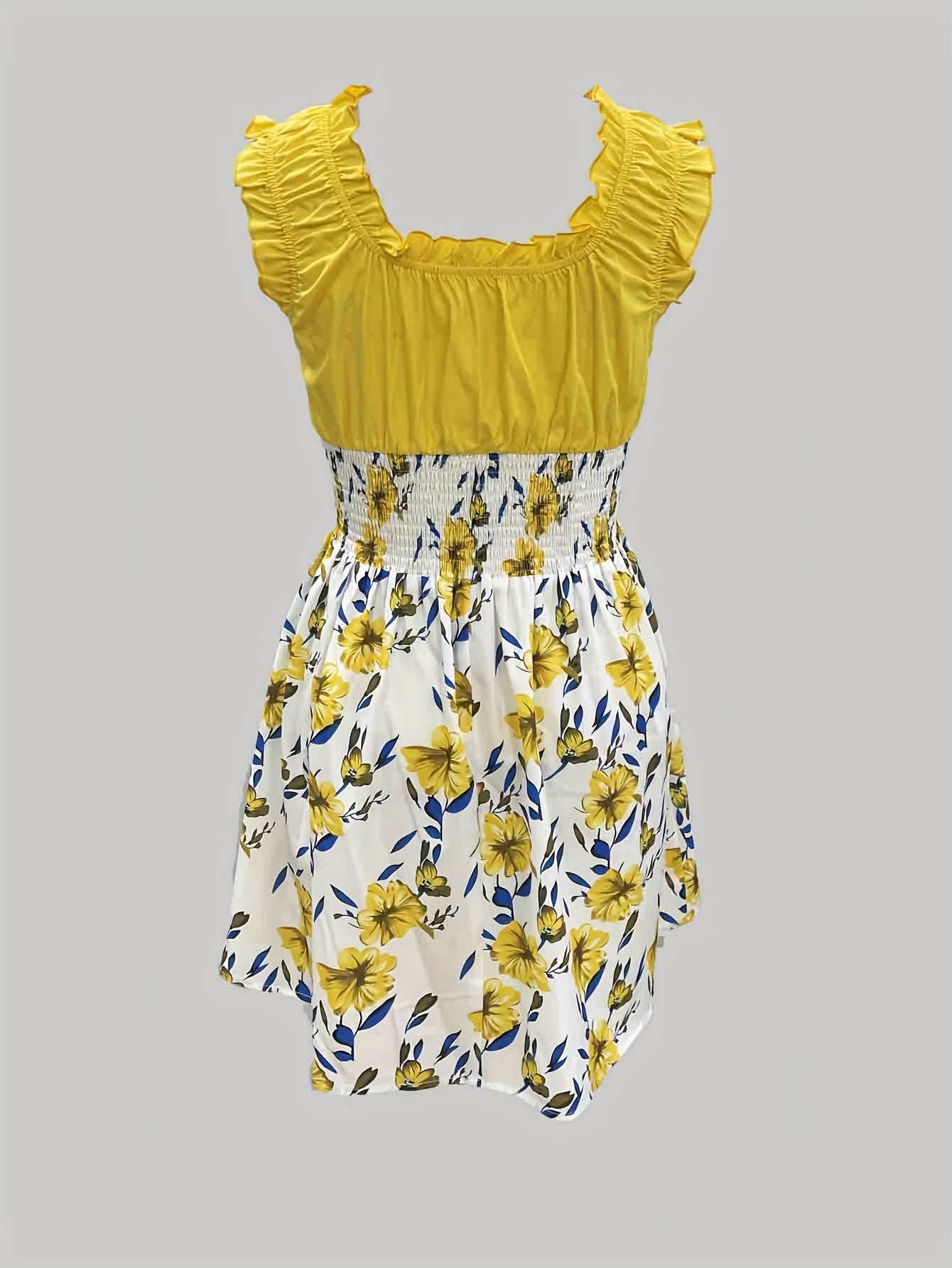 Women's Floral Crew Neck Mini Vacation Dress – view 15