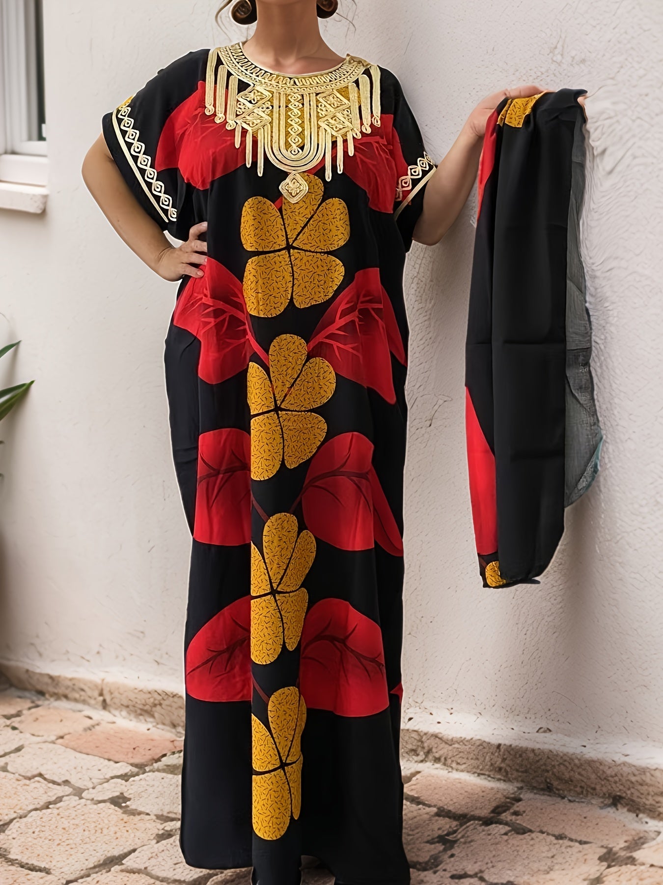 Women's Floral Evening Dress - Event Style – view 4